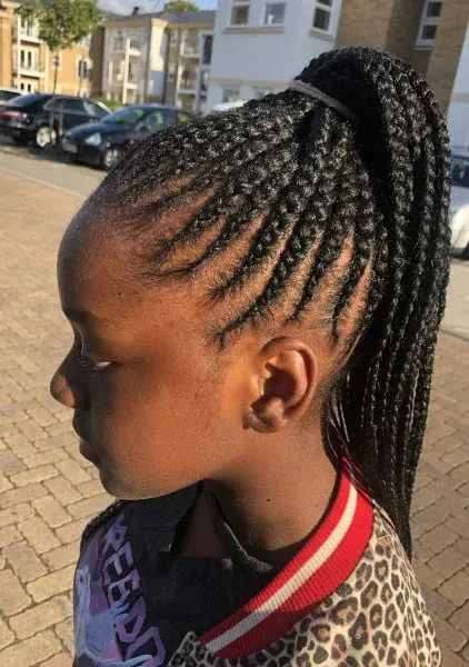 Feed In Stitch Braids Ponytail Lemonade Cornrows CustomCornrows Book Black Afro London Mobile Hair Salon Near Me Braider FroHub