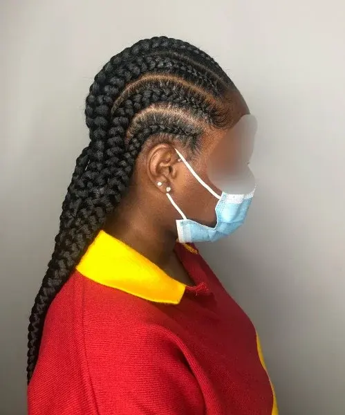 Feed In Stitch Ghana Braids Cornrows CustomCornrows Book Black Afro London Mobile Hairdresser Stylist Near Me Braider FroHub