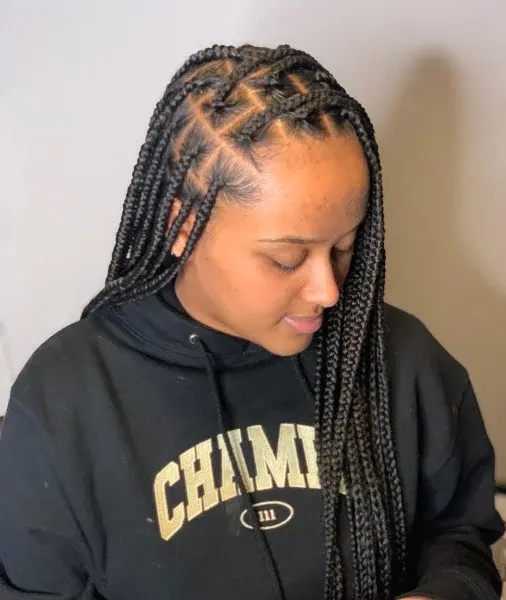 Knotless Box Braids The Green Chair Book London Afro Hairstylist Black Salon Braider Near Me FroHub