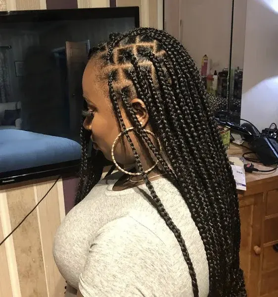 Medium Knotless Braids Crown Royale Book London Mobile Afro Hairdresser Braider Near Me FroHub