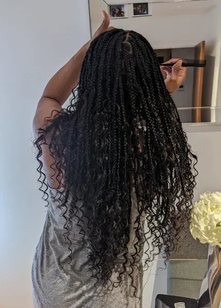 Small Goddess Braids Waist Length Crown Royale Book London Mobile Black Hairdresser Braider Near Me FroHub