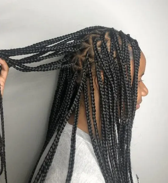 Triangle Knotless Box Braids CustomCornrows Book Black Afro London Mobile Hair Salon Near Me Braider FroHub
