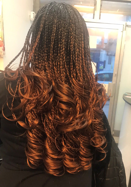 Box Braids with Curly Ends Luemas Book London Afro Hairdresser Salon Near Me FroHub