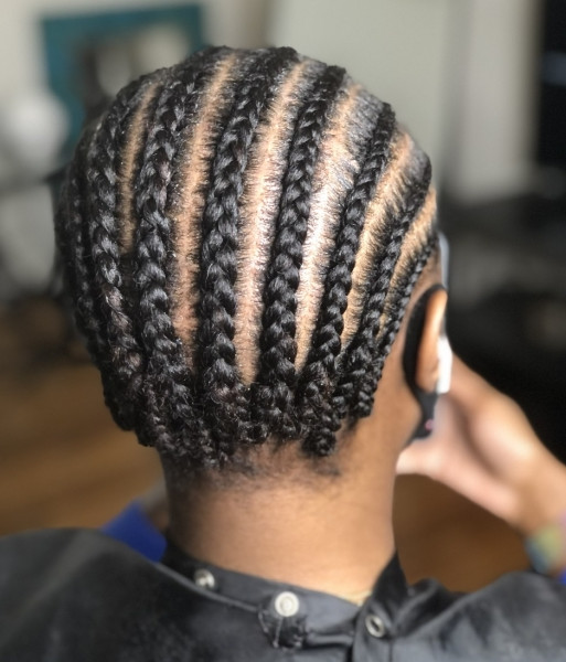 Cornrows under wig weave braids tamara hair studio book london afro hairdresser black hair salon FroHub