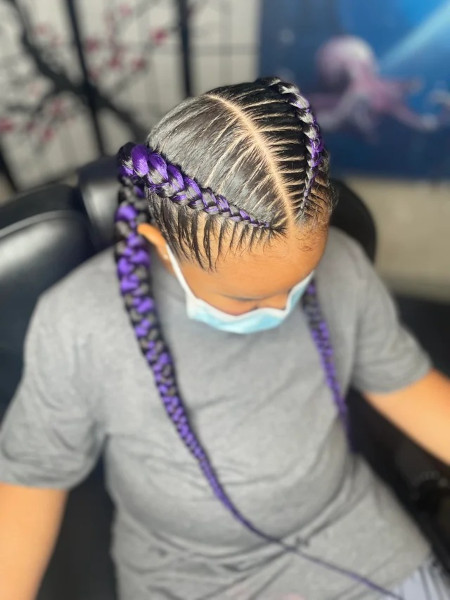 Dutch Braids Cornrows London Mobile Afro Hairdresser Braider Near Me Braiding Meraki FroHub