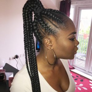 Feed In Braids Ponytail Cornrows Book Mobile Afro Hairstylist Near Me Lovely Braids UK FroHub