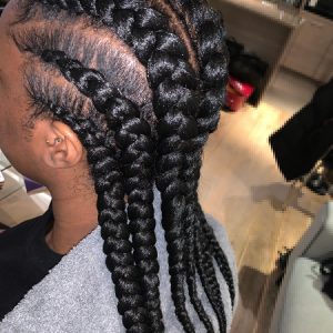 Chunky Feed In Cornrows Braids Book Afro Mobile Hairstylist Near Me LovelyBraids UK FroHub