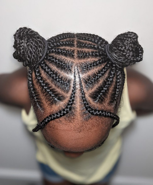 Kids Children Cornrows Braids - London Mobile Afro Hairstylist | FroHub