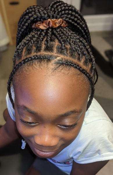 Kids Knotless Box Long Braids Itoju Book Black Afro London Mobile Hair Salon Braider Near Me FroHub