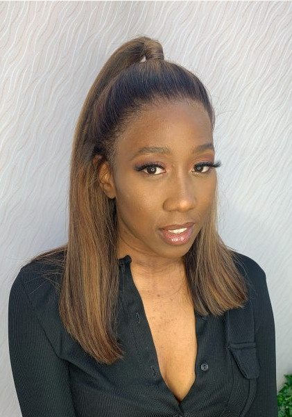 Lace Frontal Wig Weave Balayage Highlights Half Up Half Down Symmetry Beauty Book Black Afro London Hairstylist FroHub