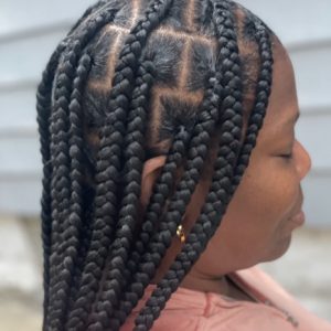 Large Knotless Braids Crown Royale Book London Mobile Afro Hairstylist Braider Near Me FroHub