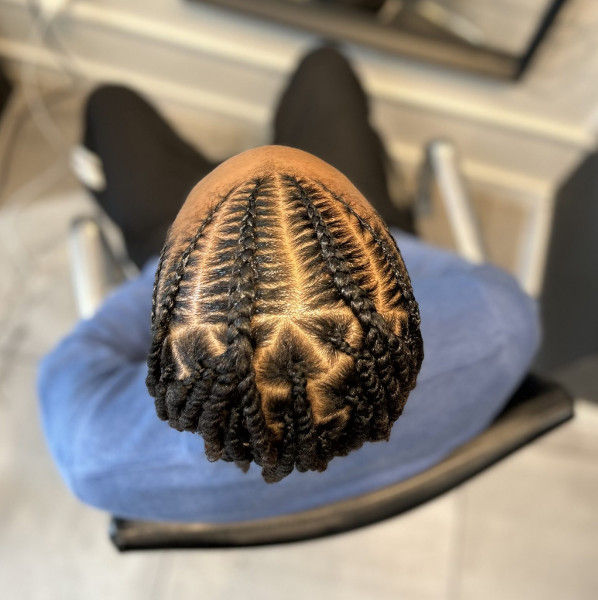 Men's Stitch Cornrows Twists - London Afro Hair Salon Near Me | FroHub