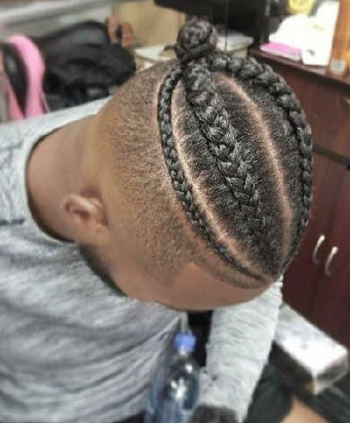 Men's High Top Cornrows Braids TamaraHairStudio Book Black Hair Salon London Afro Hairdresser Barber Near Me FroHub
