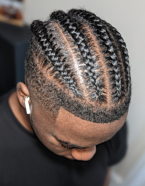 Mens Stitch Braids Cornrows Itoju Book Black Afro London Mobile Barber Hairstylist FroHub