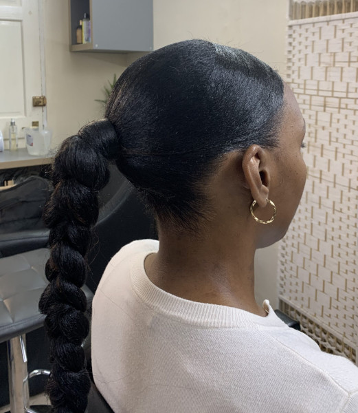Ponytail Weave TheBraidTechnician Book London Mobile Afro Hair Stylist Black Hair Salon Braider Near Me FroHub