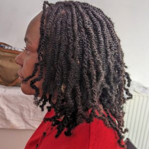 Small Kinky Twists Crown Royale Book London Mobile afro Hairstylist Braider Near Me FroHub
