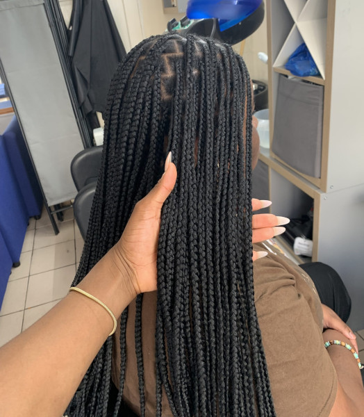 Small Knotless Braids TheBraidTechnician Book London Mobile Afro Hair Stylist Black Hair Salon Braider Near Me FroHub