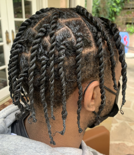 how to do two strand twist on guy