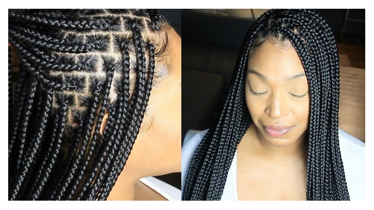 Tutorial on how to achieve knotless box braids.  Products used:6 p...