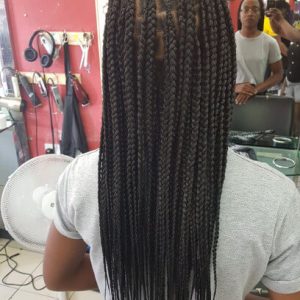 Knotless Box Braids Mid Back Length Luemas Book London Afro Hairdresser Braider FroHub