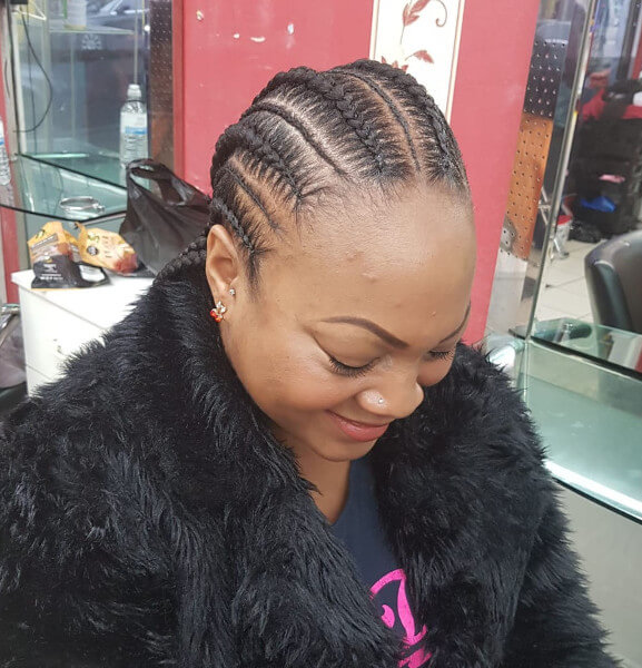 Stitch Feed In Cornrows Braids Luemas Book London Afro Hair Salon Braider FroHub