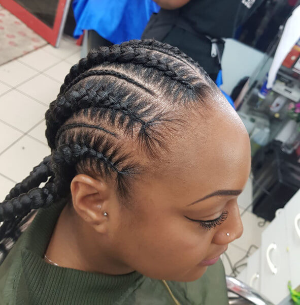 Stitch Feed In Cornrows Braids Luemas Book London Afro Hairdresser Braider FroHub