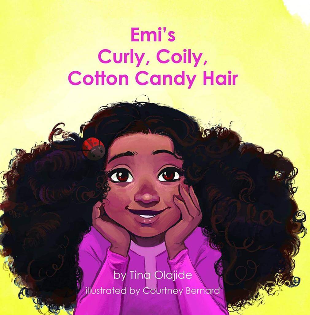 FroHub Empower Black Afro Natural Hair Kids Children Books Emi's Curly Coily Cotton Candy Hair