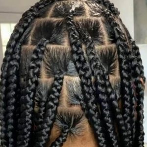 Knotless Box Braids large Waist Length Jojosbraids Book London Afro Hairstylist Braider Appointment FroHub