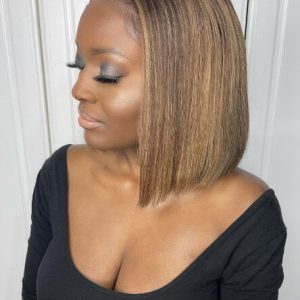 Light Brown Blonde Highlights Lace Frontal Wig Weave Maker Symmetry Beauty Book Black Afro London Hair stylist Appointment FroHub