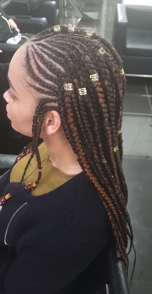 Fulani Tribal Ghana Feed In Braids Cornrows TamaraHairStudio Book Black Afro London Hairdresser Braider Near Me FroHub