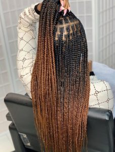 ombre box braids FroHub