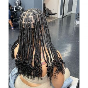 Mid-back length braids