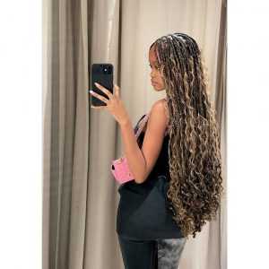 Butt length braids