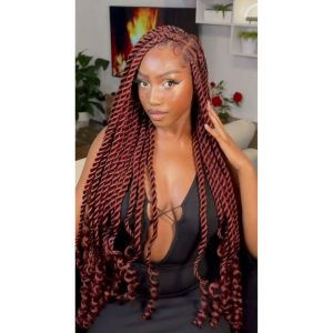 Red Senegalese twists