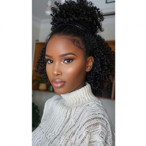 Crochet Half Up Half Down Top Knot