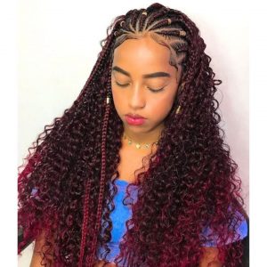 Fulani Braids With Crochet Curls