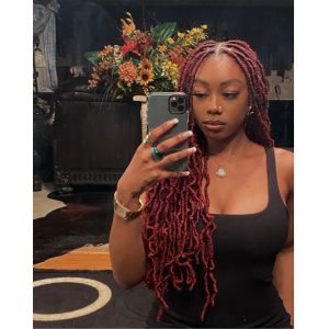 Red Faux Locs