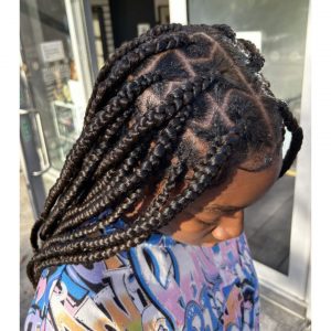 Large Knotless Braids