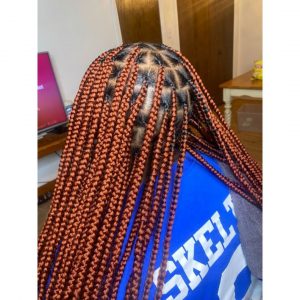 Copper knotless braids 