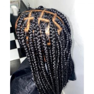 Large knotless braids