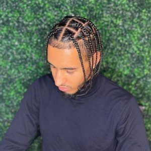 men's single plaits