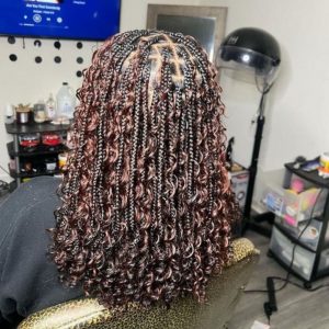 Short Chocolate Brown Goddess Braids 