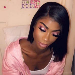 Short lace frontal wig