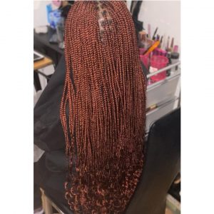 small knotless braids with curly ends