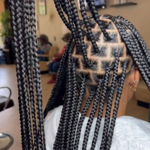 box braids parting