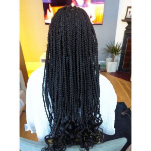 box braids with curly ends