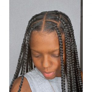 large knotless braids