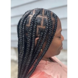 large knotless braids