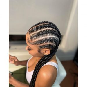 Straight stitch braids