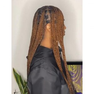 brown knotless braids